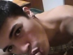 POV style blowjob and dirty ass-to-mouth twink fun
