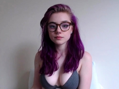 Gorgeous teen redhead shows her amazing boobs