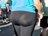 Massive Ass in see through leggings