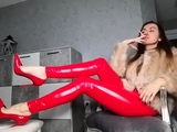 Goddess Lena - Smoking Goddess In Latex Leggings