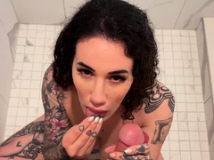 Kinky Arabelle Raphael Sucks And Blows Cock While On Shower